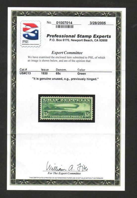 #C13 Mint original gum VF PSE certificate