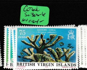 British Virgin Islands Coral SG 333-6 MNH (4gdv) 
