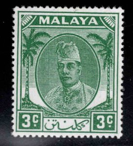 MALAYA Kelantan Scott 52 MH* 1951 Sultan Ibrahim stamp