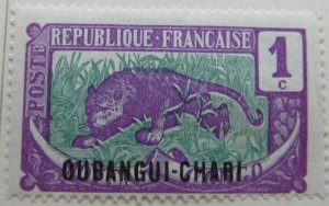1922 France Africa French Colony UBUNGU-SHARI 1c MH* A4P11F117-