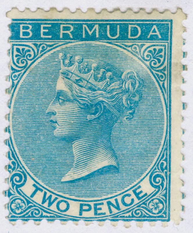 BERMUDA SG3, 2d dull blue, UNUSED. Cat £475.