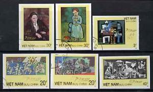 Vietnam 1987 Paintings by Picasso imperf set of 6 cto use...