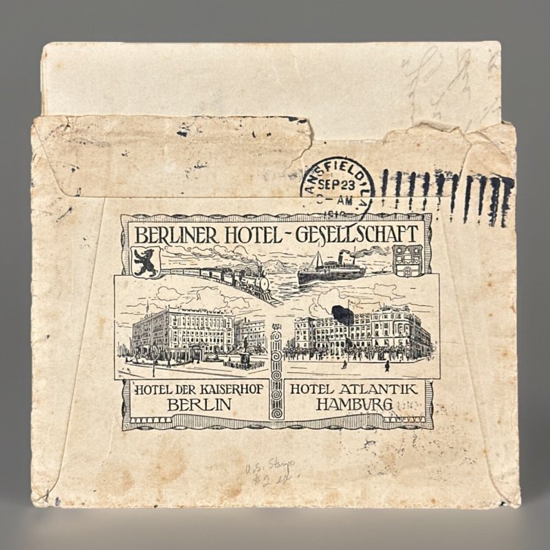 Germany Cover From Bavarian To U.S. Postage Due Upon Arrival Includes Letter