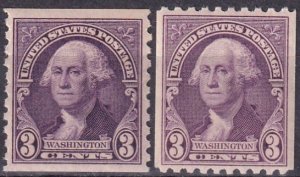 US #721-2   F-VF Unused   CV $4.25  (Z4072)