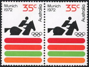 Australia BW604f Retouch to M of Munich and 1 of 1972 U/M