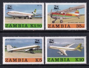 Zambia 397-400 Airplanes MNH VF