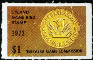 US Stamps Mint VF Upland game bird stamp Nebraska 1973