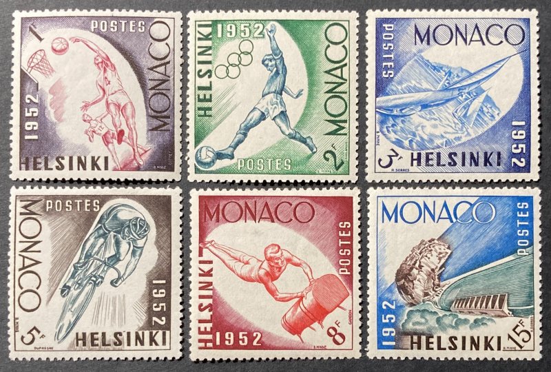 Monaco 1953 #295-300, Olympics, **Unused/MH**.
