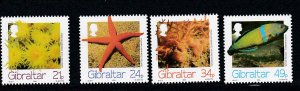 Gibraltar # 662-665, Marine Life, Mint .NH, 1/2 Cat.