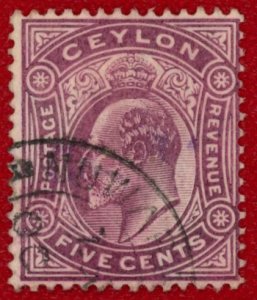 CEYLON Sc 181 USED - 1904 5c King Edward VII - Clean, nice color - No faults