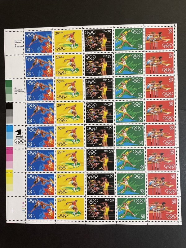 1991 sheet Summer Olympics Sc# 2553-2557