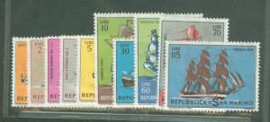 San Marino #540-9 Unused Single (Complete Set)