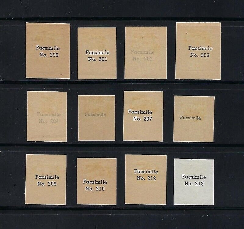 12 CIVIL WAR FACSIMILES 