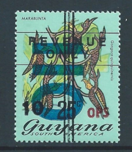 Guyana #425 NH Flora Defin./Official Surcharged 110c on 1...