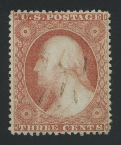 USA 26 - 3 cent Washington Type III - VF Used with light manuscript cancel