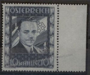 Austria Sc380 Mi588 10s Engelbert Dollfuss MNH Puschmann VoB Certificate 96739