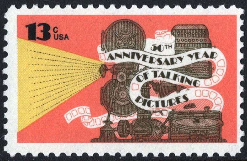 SC#1727 13¢ Talking Pictures: 50th Anniversary (1977) MNH