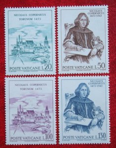VATICAN CITY 1973 Copernicus  MNH Scott# 537-540 SG# 597-600