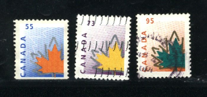 Canada #1684as, 1685, 1686   -2  used VF 1998  PD