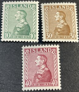 ICELAND # 199-201-MINT NEVER/HINGED---COMPLETE SET----1937
