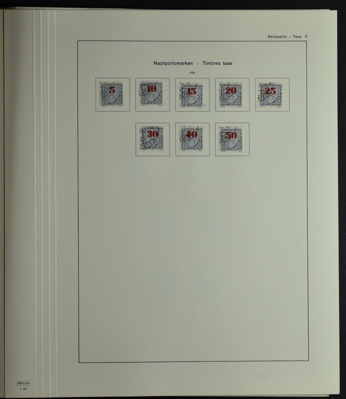 LIECHTENSTEIN, WONDERFUL MOSTLY USED COLLECTION 1912-73	COMPLETE