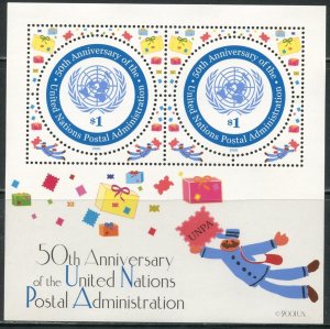 UNITED NATIONS Sc#NY 811 GE 379 VI 296 2001 UNPA Anniversary S/S Cpl MNH