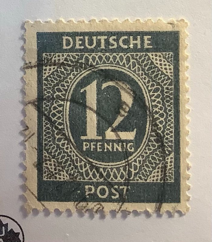 Germany 1946  Scott  539 used  - 12pf,   Numeral