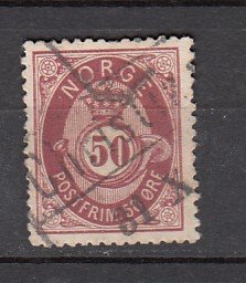 J26393  jlstamps 1877-8 norway used #30 post horn