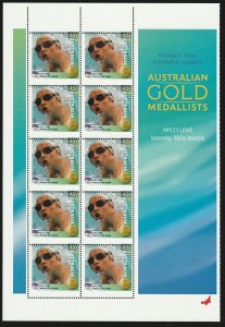 AUSTRALIA 2000 Sydney Olympics Gold Medal TRIAL sheetlet Platypus imprint UNIQUE 