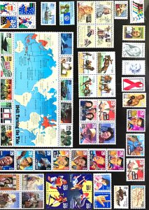  PCBstamps   US 1993 Commemoratives Year Set (2721//2806) 75var., MNH, (2)