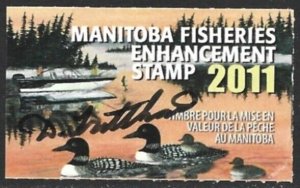 2011 Canada MANITOBA Wildlife Fishing Revenue ARTIST SIGNED #MBF19 VF-NH-