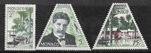 Monaco # 325-27  Dr. Albert Schweitzer  (3)   Mint NH