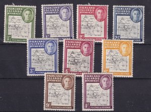Falkland Island Dependencies KGVI 1948 Thin Maps Set SGG9/G16 MH BP16255