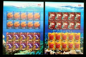 Malaysia Thailand Joint Issue Marine Creatures 2015 Corals Reef (sheetlet) MNH