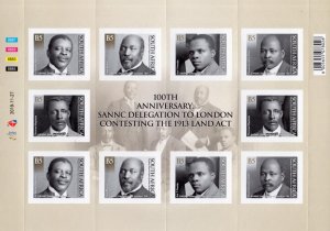 South Africa - 2019 100th Anniversary of SANNC Delegation to London Sheet MNH**