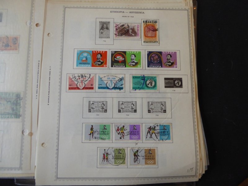 Ethiopia 1966-1993 Stamp Collection on Album Pages