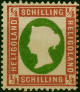 Heligoland 1873 1/4sch Error Green & Rose SG5a Fine & Fresh LMM