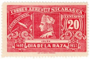 (I.B) Nicaragua Postal : Internal Air Mail 20c