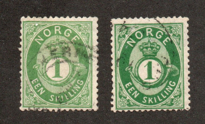 Norway - Sc# 16 & 16a Used         /       Lot 1024266