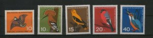 GERMANY-MNH** SET-FAUNA-BIRDS-1963.