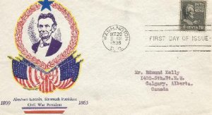 Lincoln prexie, FDC 821