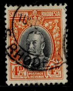 SOUTHERN RHODESIA GV SG19, 4d black & vermilion, FINE USED.