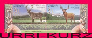 MOLDOVA 2008 Joint Kazakhstan Fauna Animals Mammals Deers 2v se-ten Mi623-Mi624