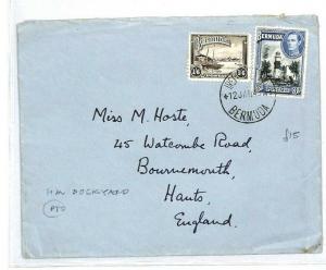 BERMUDA *HM Dockyard* GB Hants Bournemouth Cover WW2 1943{samwells-covers} CW131