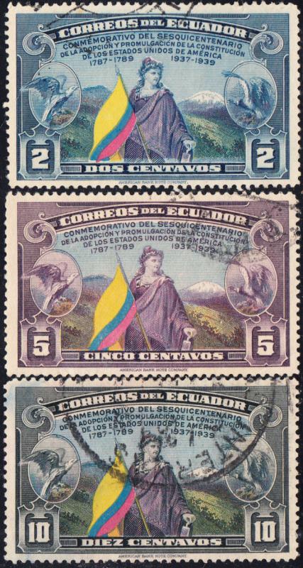 Ecuador #366-372 Used Set