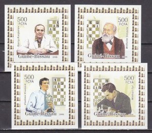 Guinea Bissau, Mi cat. 3450-3453 C. Chess value as 4 small s/sheets. ^