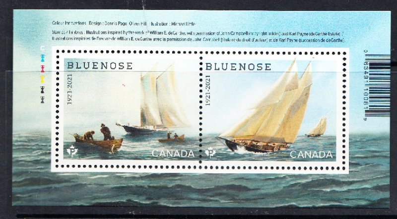 CANADA # 3293 - Bluenose Souvenir Sheet -  Issue 2021 - Stock photo