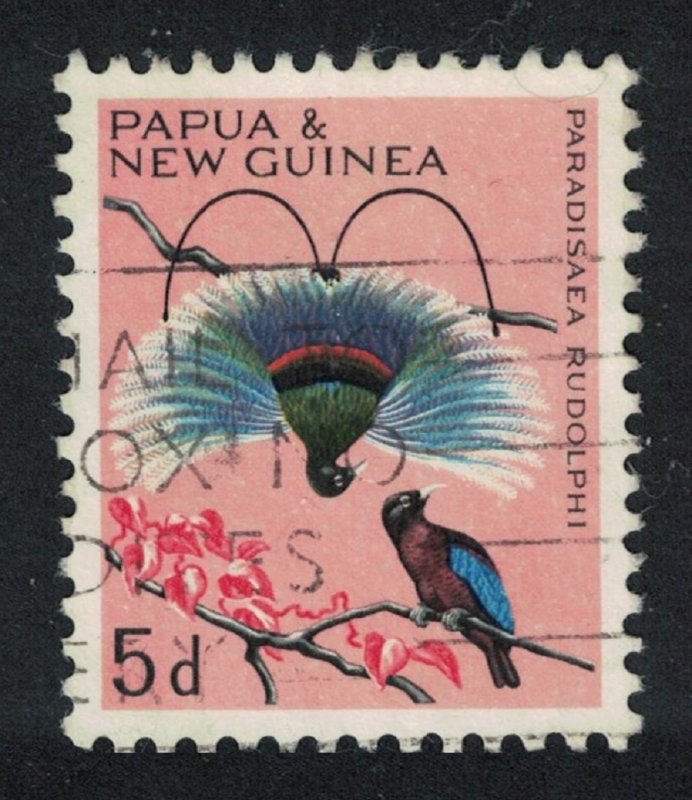 Papua NG 5d Blue Bird of Paradise 1965 Canc SG#63