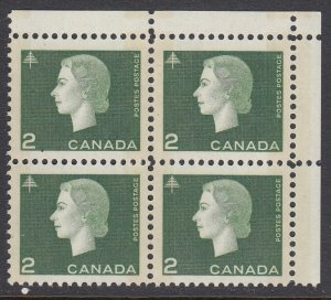 Canada 402p UR corner block mnh