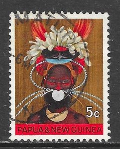 Papua New Guinea 253: Chimbu District Headdress, used, F-VF